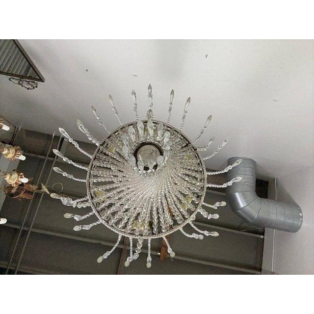 Early 20th Century Empire-Style Crystal Beaded Chandelier For Sale - Image 10 of 13