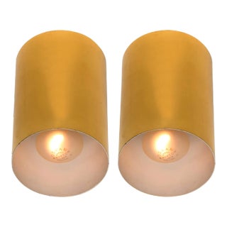 Geometrical Tube Brass Sconces by Hillebrand, 1970s, Set of 2 For Sale