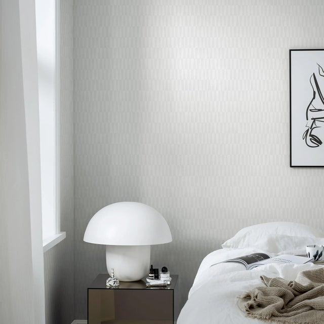 Mid-Century Modern SAMPLE - Boråstapeter Quadrilaterals Wallpaper In Pearl For Sale - Image 3 of 3