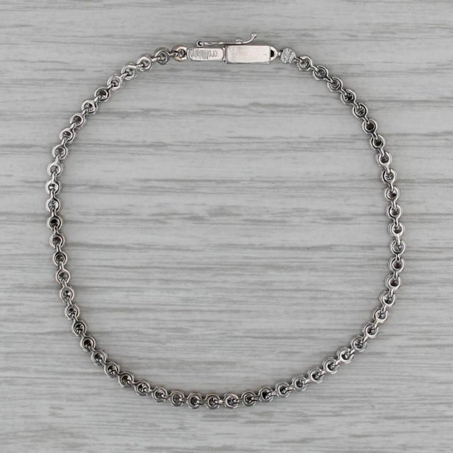 2010s Piero Milano 1.50ctw Diamond Tennis Bracelet 18k White Gold 7.25" For Sale - Image 5 of 6