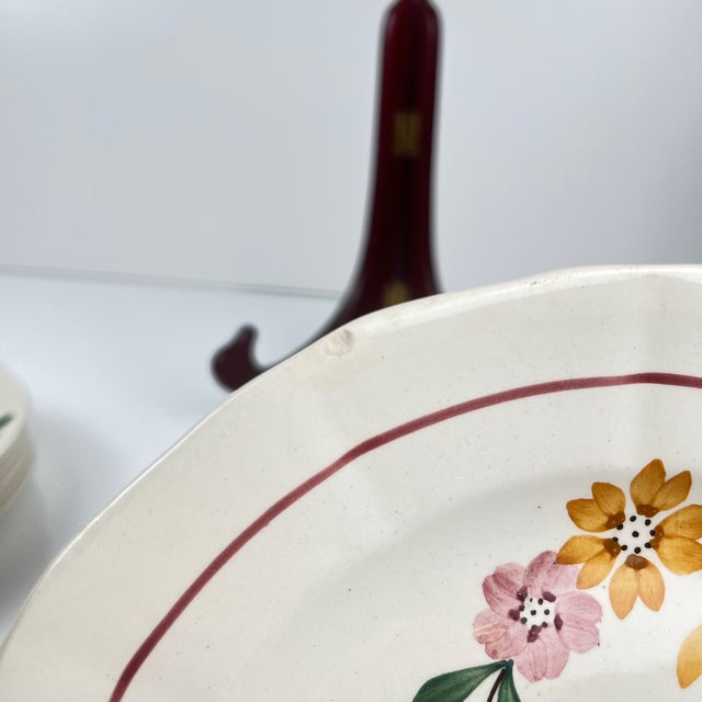 Cream Early 20th Century Bitche Dessert Plates from Sarreguemines, 1890s, Set of 6 For Sale - Image 8 of 10