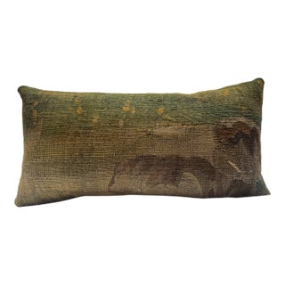 17th Century Brussels Tapestry Fragment Decorative Pillow For Sale