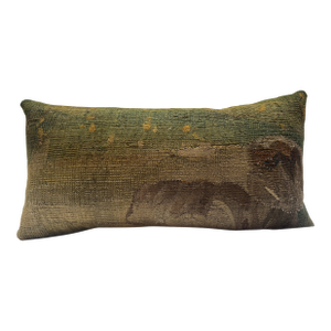 17th Century Brussels Tapestry Fragment Decorative Pillow