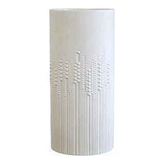 1950s Tapio Wirkkala White Bisque Drops Oval Flower Vase Rosenthal Studio Line Germany For Sale