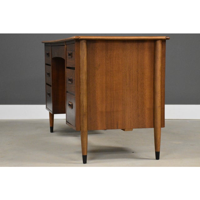 Mid-Century Modern 1960s Lane Acclaim Walnut Mid Century Desk For Sale - Image 3 of 9