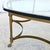 Vintage LaBarge Hexagonal Brass Hoof Footed Glass Top Coffee Table For Sale - Image 11 of 13