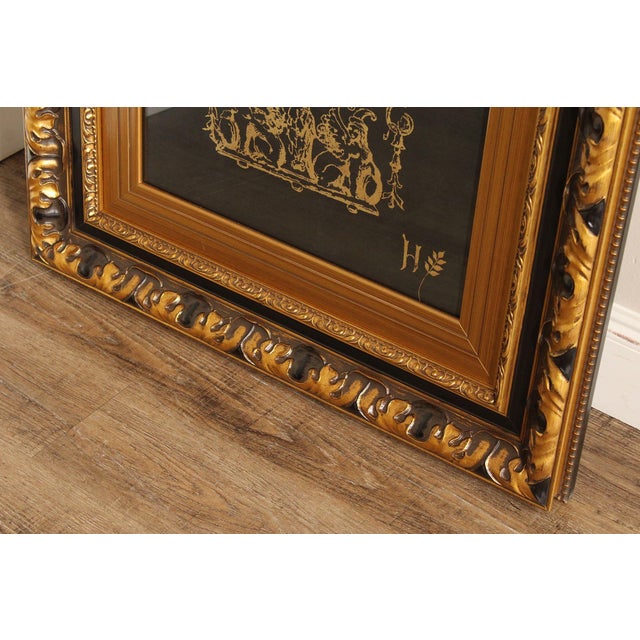 Gold Jennifer Hollack Decorative Framed Prints - a Pair For Sale - Image 8 of 12