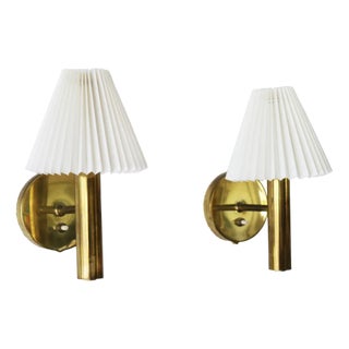 Scandinavian Brass Wall Lamp by Sven Mejlstrøm for Mejlstrøm Belysning, 1960s, Set of 2 For Sale
