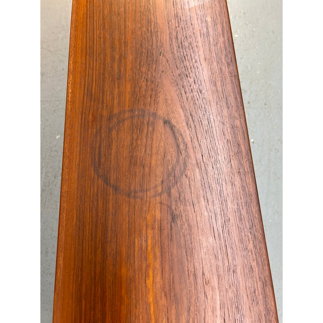 Danish Mid-Century Modern Teak Server W/ Glass Top Hutch For Sale - Image 16 of 18