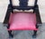Wood 19th Spanish Colonial Altar Carved Armchair with Red Velvet Seat and Carved Back For Sale - Image 7 of 18