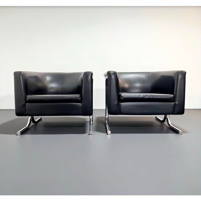 Bauhaus Art Deco Lounge Chairs in Tubular Steel and Chrome, 1940s, Set of 2 For Sale - Image 18 of 18