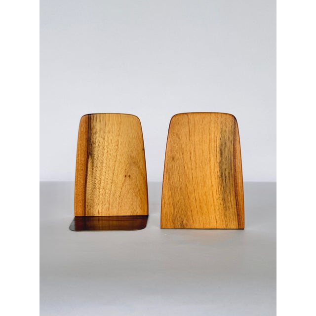 1960s Mid-Century Sculptural Teak Bookends For Sale - Image 5 of 8