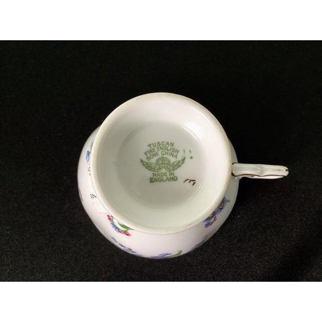 1940s Tuscan -English Bone China Tea Cup and Saucer Set- 2 Pieces For Sale - Image 6 of 7