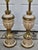 Cream Pair Vintage Stiffel Brass Enamel Urn Table Lamps Mid Century Hollywood Regency For Sale - Image 8 of 13
