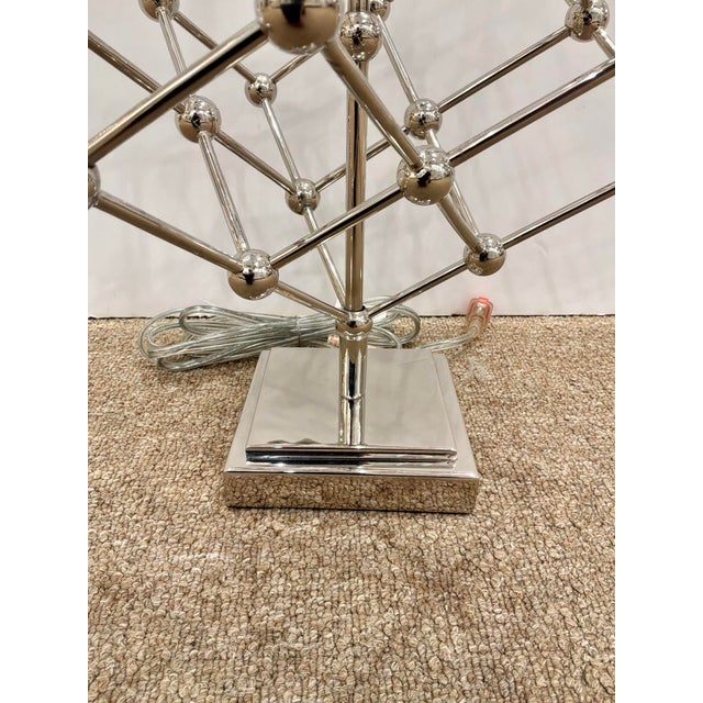 2010s Regina Andrew Cubic Lamp Polished Nickel. For Sale - Image 5 of 5