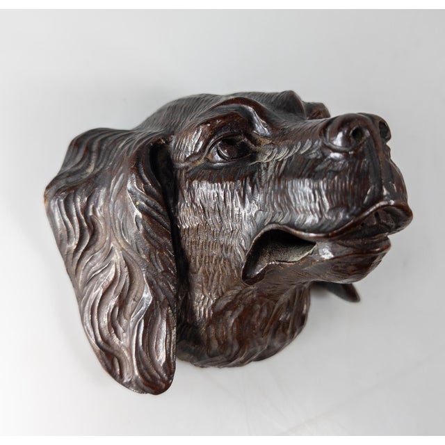 We are selling this well carved Black Forest architectural piece. This carved head of a dog, possibly an English Setter,...