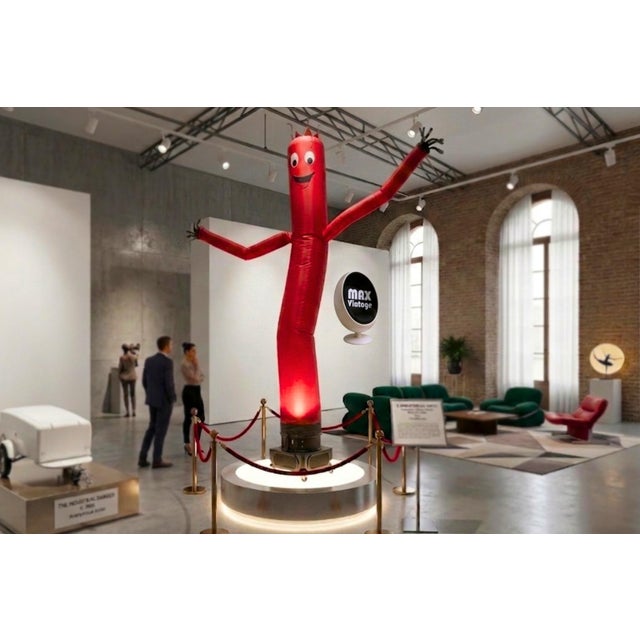 Professional red sky dancer (inflatable man), ideal for attracting attention at businesses, events, dealerships, or grand...