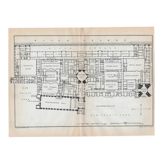 1911 Palace of Westminster Architectural Plan For Sale