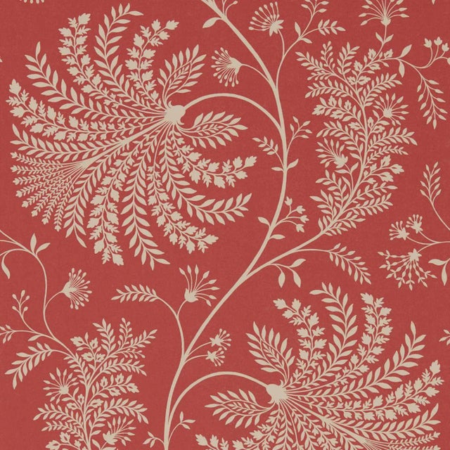 Sanderson Mapperton Wallpaper in Russet/Cream - a Sample For Sale