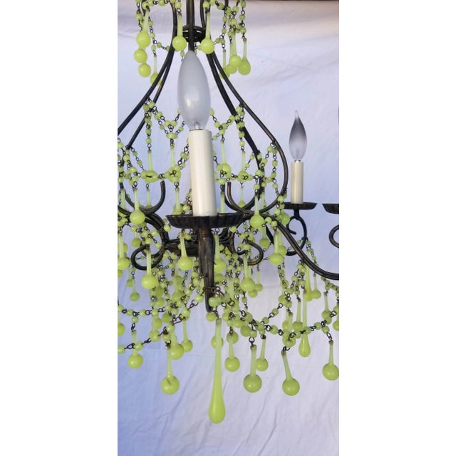 Italian Italian Glass Beaded Chandelier For Sale - Image 3 of 4