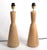 Mid-Century Modern Vintage Natural Tapered Solid Wood Brass Table Lamps Mid-Century Modern, Pair For Sale - Image 3 of 18