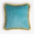 Contemporary Happy Pillow in Light Blue and Yellow from Lo Decor For Sale - Image 3 of 3