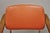 Vintage Mid Century Modern Orange Chrome Frame Sloped Wood Arm Side Desk Chair For Sale - Image 4 of 12