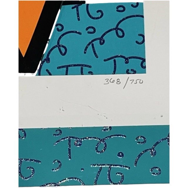 Glass Romero Britto 3-D Art Print "Deeply in Love Too" Pop Art. Signed Numbered 368/759 For Sale - Image 7 of 8