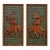 Vintage Thai Teak Wood Wall Hangings Featuring Elephants For Sale