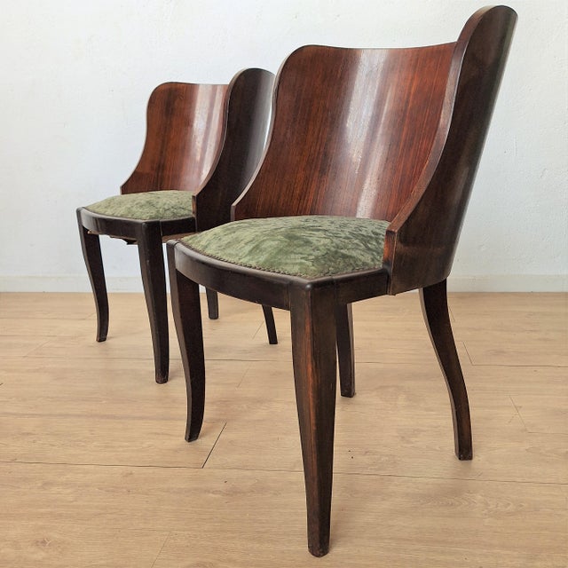 Wood Art Deco Chairs, 1930s, Set of 2 For Sale - Image 7 of 7