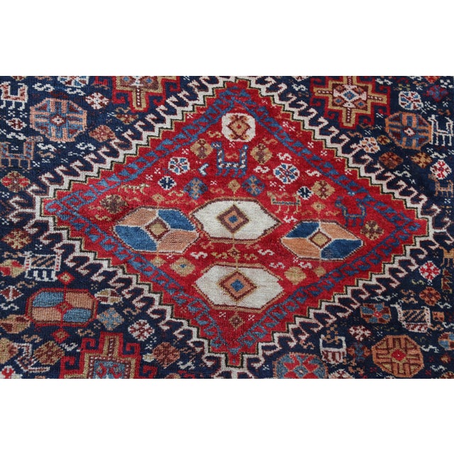 Antique Handknotted With Tribal Figures Floor Rug-5' 7'' X 3' 2'' For Sale - Image 13 of 13