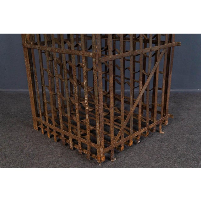 Brown Vintage Steel Wine Rack For Sale - Image 8 of 18