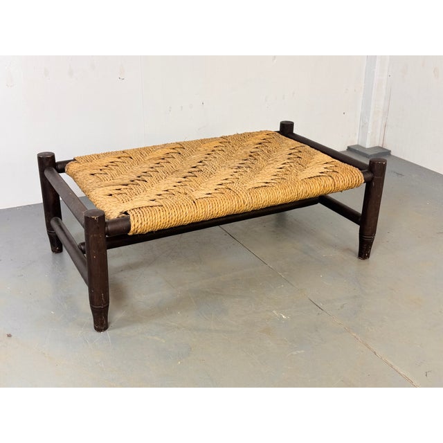 Mid-Century Modern Wabi Sabi Rope Bench, 1960s For Sale - Image 9 of 9