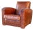 Vintage Art Deco Cognac Leather Club Chair For Sale