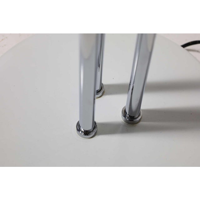 Mid-Century Modern 1970s Sonneman 3-Arm Oscillating Floor Lamp in Chrome and White For Sale - Image 3 of 8