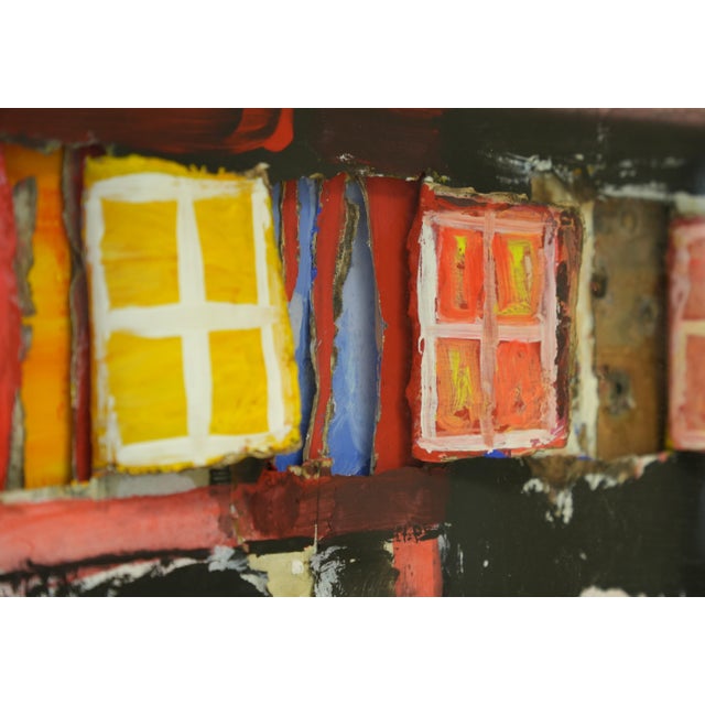 Capture the essence of urban vibrancy and abstract form with this remarkable mixed media artwork by the celebrated Italian...