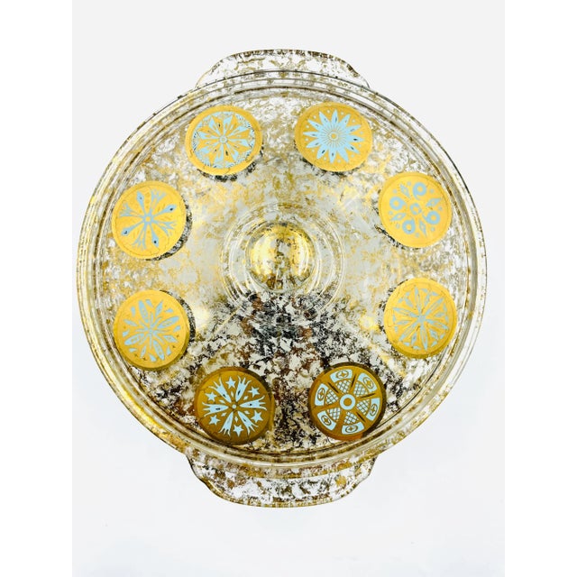 Mid 20th Century Gold Leaf Georges Briard Attributed Pair of Serving Bowls/Casseroles For Sale - Image 9 of 12