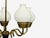 Metal 1950s Danish Modern, Pendant Light, Brass, Etched Glass For Sale - Image 7 of 12
