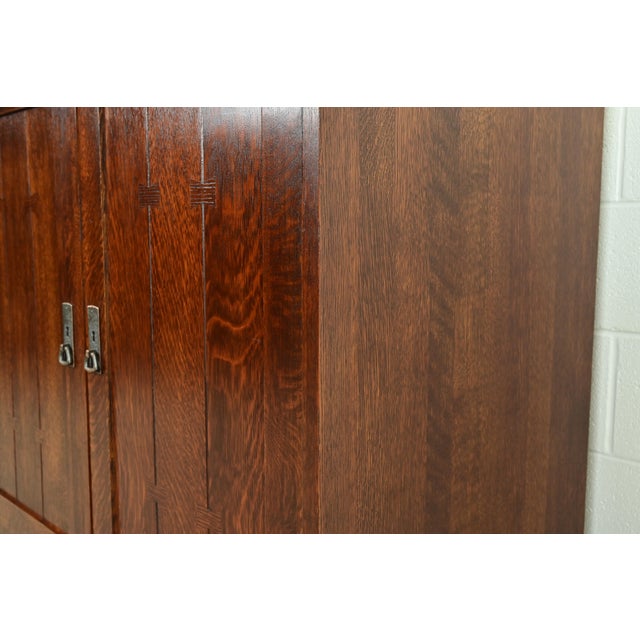 Stickley Mission Oak Arts & Crafts Media Cabinet For Sale - Image 13 of 18