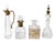Glass and Crystal Mug and Threee Bottles by Atlantis and Topaz, Set of 4 For Sale
