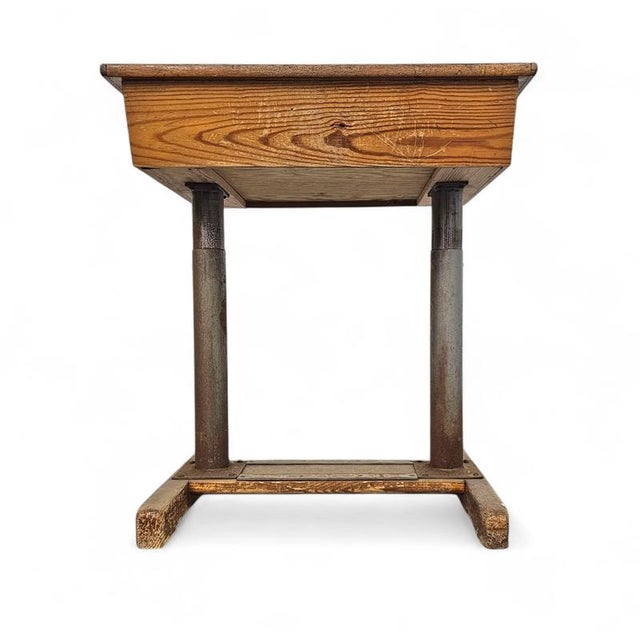 Wood 20th Century Adjustable School Chair and Table from Grythyttan, Set of 2 For Sale - Image 7 of 18