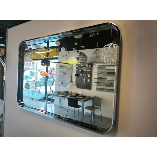 Metal Vintage Chrome Mirror, 1970s For Sale - Image 7 of 10