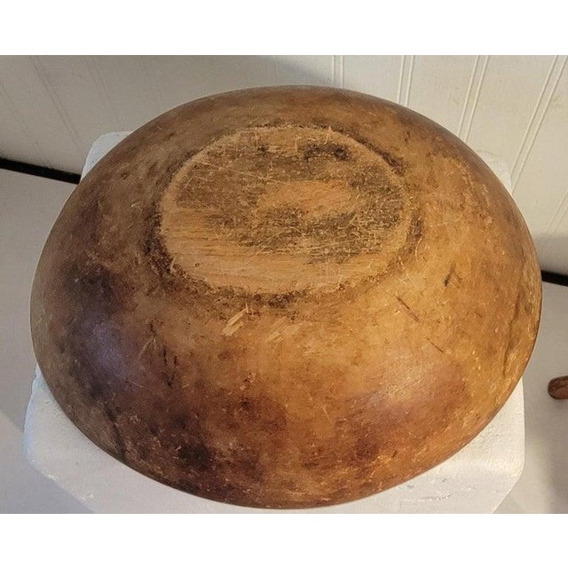 Late 19th Century 19Thc Hand Carved Wooden Bowl For Sale - Image 5 of 5