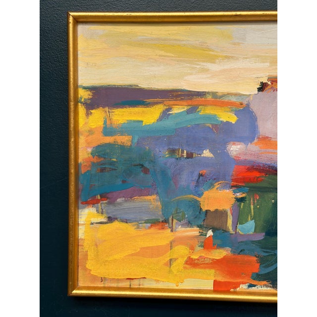 Mid-Century Modern Ubaid Syed, Abstract, 1950s, Oil on Canvas, Framed For Sale - Image 3 of 18