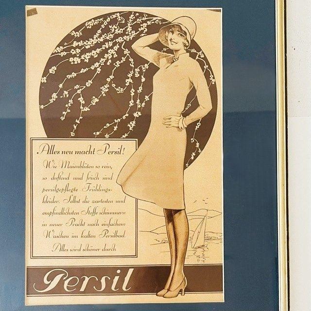 Vintage Art Deco Framed Persil Advertising, 1920s For Sale - Image 4 of 6