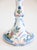 Mid 20th Century Vintage Tall Dutch Delft Faience Polychrome Floral Candlesticks - A Pair For Sale - Image 5 of 10