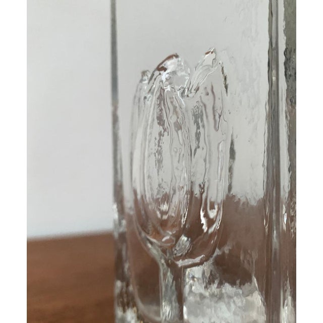 Mid-Century Scandinavian Glass Vase with Flower Motif, 1960s For Sale - Image 17 of 18
