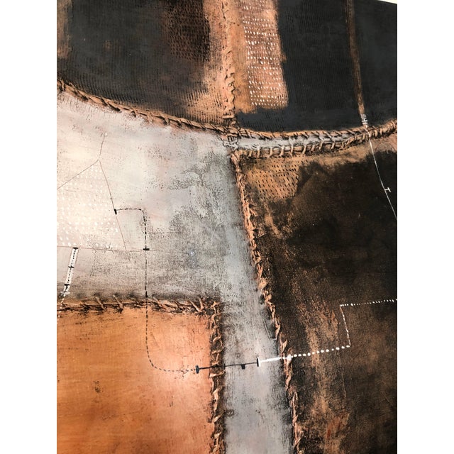 Max Marra, Italian Modernist Abstract Sculpture Painting Shaped Canvas Brutalist Collage, 2002 For Sale - Image 4 of 15