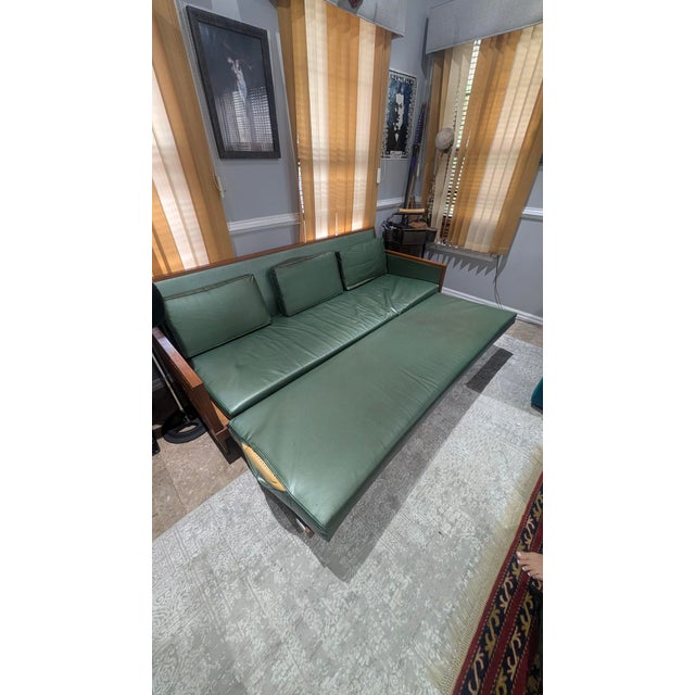 Mid-Century Modern Stunning Emerald Green Mid-Century Modern Trundle Couch Sofa MCM For Sale - Image 3 of 8
