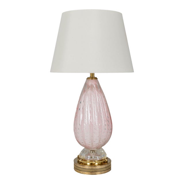 1950s Mid-Century Modern Murano Glass Lamp by Barovier & Toso, Italy For Sale